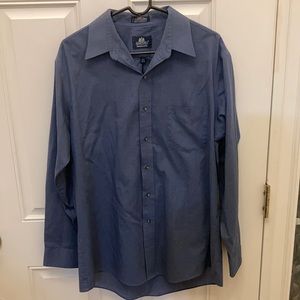 MENS Stafford  long sleeve blue button down shirt